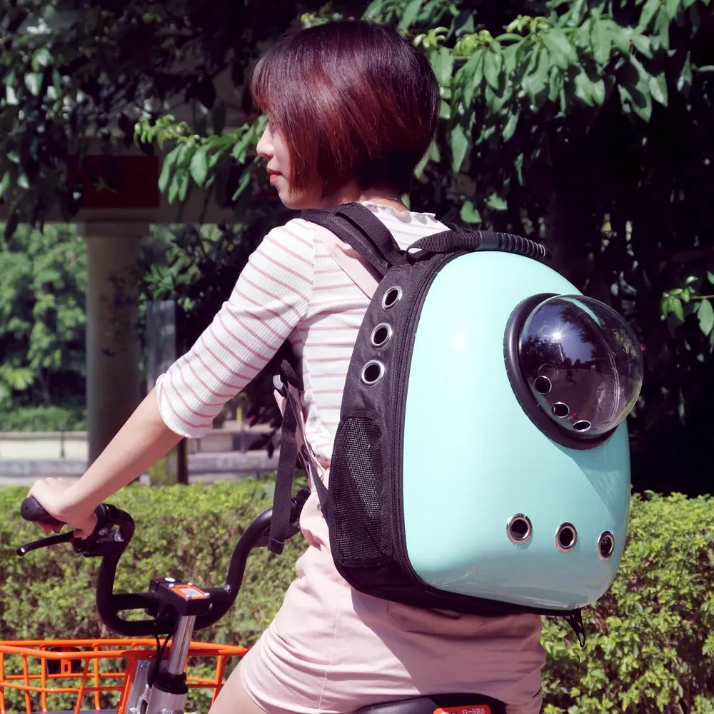 

DannyKarl Cyan Package Transparent Shoulder Puppy Breathable Portable Cat Space Capsule Travel Backpack Out Yellow Space Cat Bag