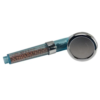 

Crystal Blue ABS Bathroom Shower Head Anion SPA Water Saving Bathroom Shower Head Filtration Handheld Nozzle Shower Heads