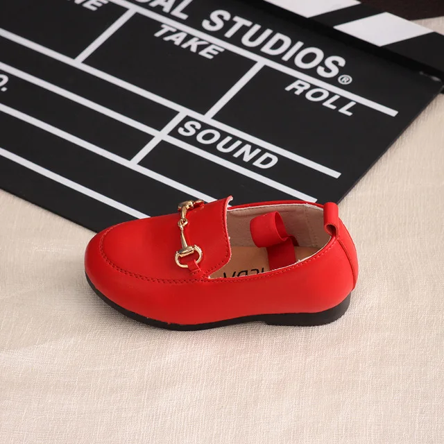 Dolakids/ г. Новая детская обувь для принцесс для девочек кожаная обувь модель Хан одиночная обувь для детей от 1 до 6 лет - Цвет: Красный