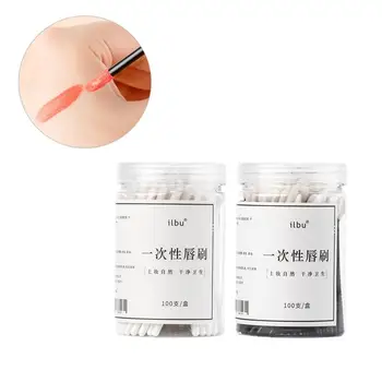 

200pcs Disposable Lip Brush Disposable Lip Brush Stick for Girl Women Madam Lady
