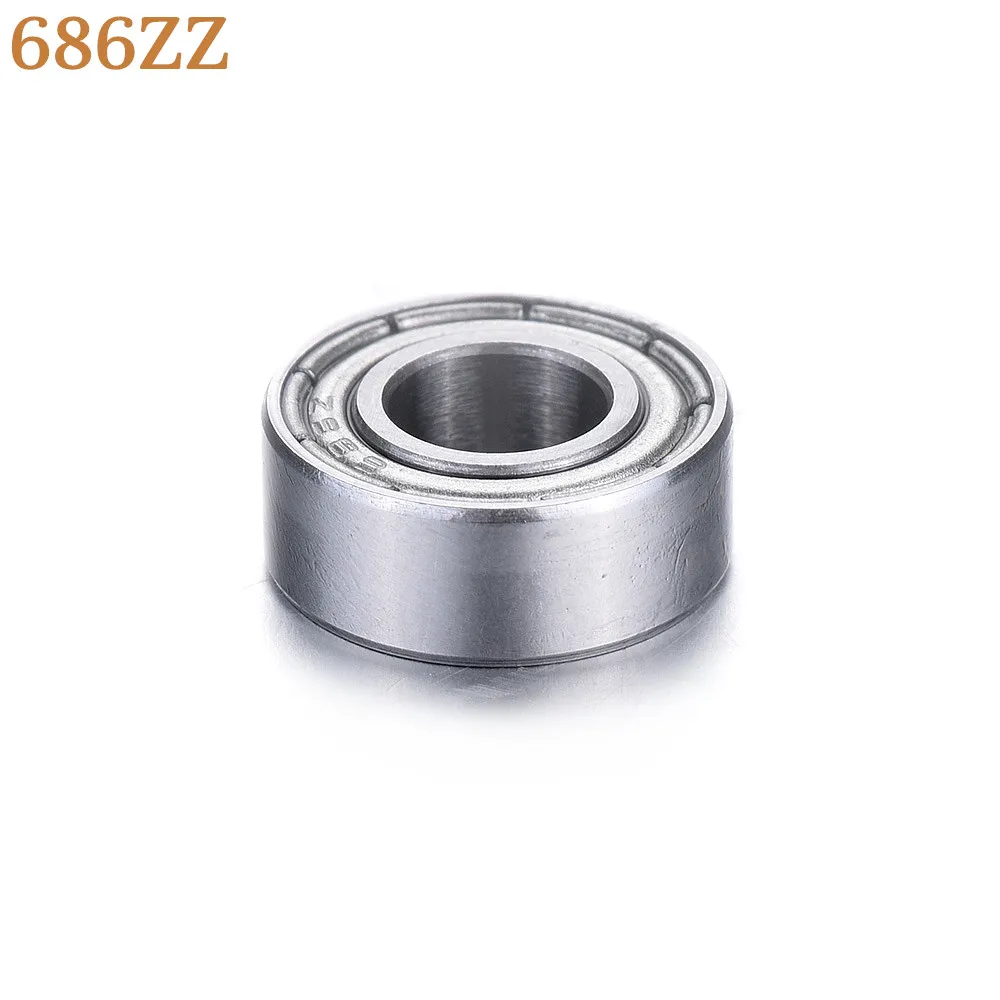 

1pc Wholesale Mini Deep groove Ball Bearings 6x13x5mm Type 686ZZ High Quality Bearing Steel Miniature Bearings