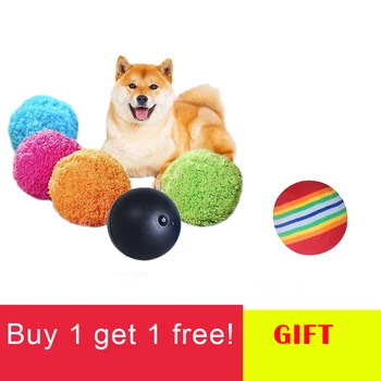 

Pet Dog Toy Ball Magic Roller Balls Toy Clean Balls 2 In 1 Function Automatically Vacuum Dog Plush Toys