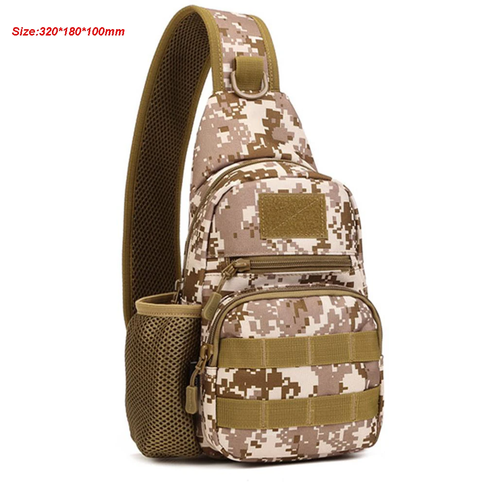Мужская водонепроницаемая нейлоновая нагрудная сумка 1000D, военная дорожная сумка для верховой езды, Повседневная сумка через плечо, Новинка - Цвет: DesertDigital A