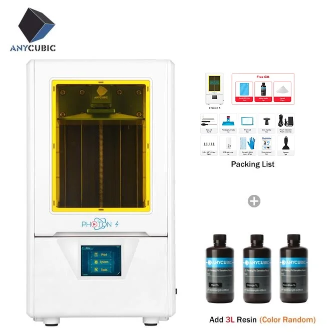 Photon-S Add 3L Anycubic Photon-S Смола 3d принтер размера плюс SLA/lcd Высокоточный светильник-отверждение Impresora 3d комплекты 3d принтер обновление - Цвет: Photon-S Add 3L