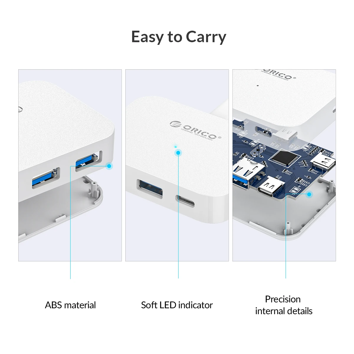Высокоскоростной usb концентратор ORICO Type C USB3.1 5 Гбит/с разветвитель адаптер OTG для