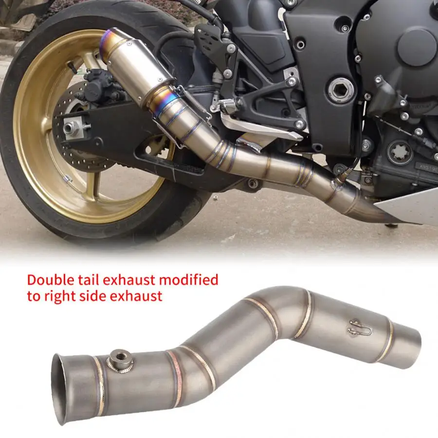 Среднее соединение выхлопной трубы мотоцикла для YAMAHA R1 2009 2010 2011 2012 2013 2014