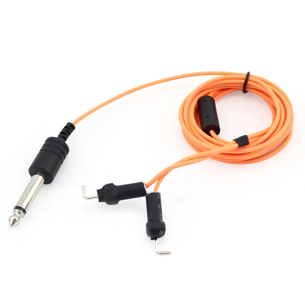 Custom Handmade Tattoo Clip Cord with Soft Spring for Coil Tattoo Machines - Цвет: Orange