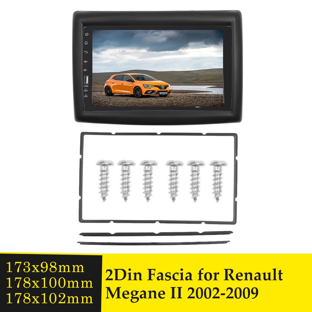 Двухdin Автомобильная рамка панель фасции для Renault Megane II 2003-2009 Автомобильный