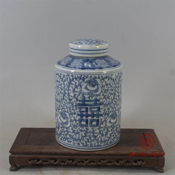 

Qing Mid-term Peony Twigs Joy Tea Pot Dowry Flower Vase Vintage Antique Vase Decoration Handmade Porcelain Collection Home Decor