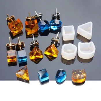 

Silicone Resin Mold Earring Jewelry Pendant Mold Geometric Shape Epoxy Resin Mold For Jewelry DIY Earrings Crafts Tools