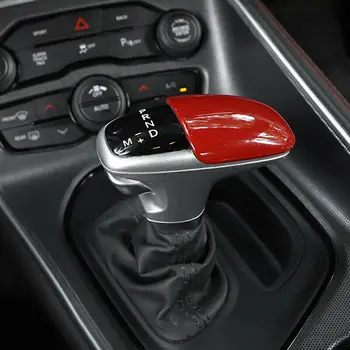 

Red Gear Shift Knob Cover For Dodge Charger/Challenger 2015-2019 1pc ABS Durable