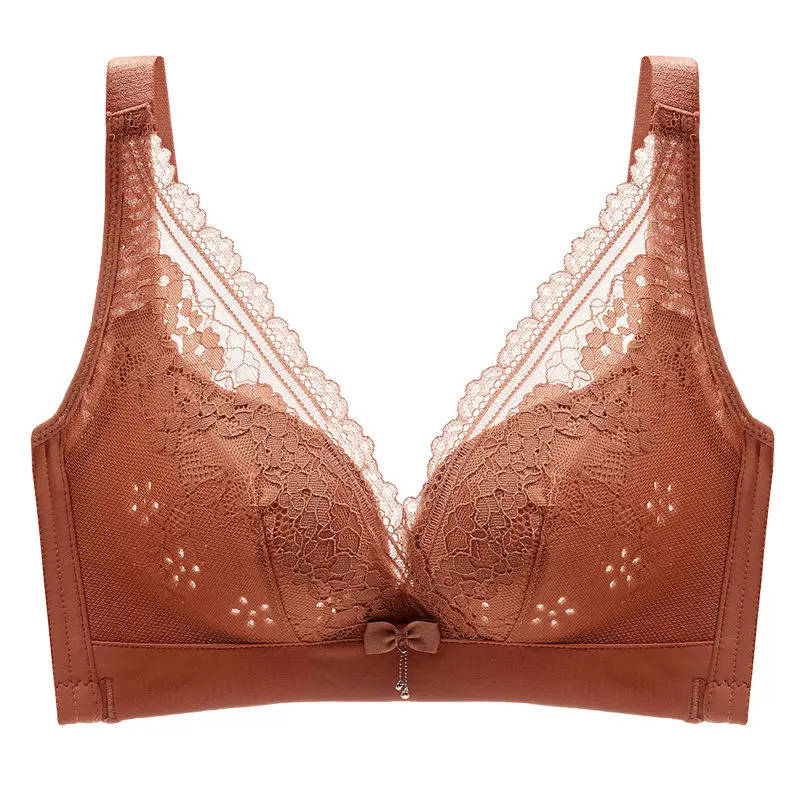 Guoenenyy Underwear women's steelless bra ring gathers thin ultra-thin adjustable breasts anti-sagging bra