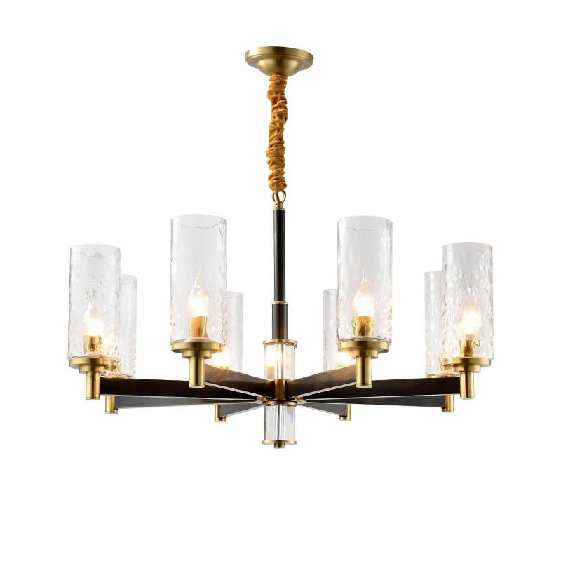 Copper Led Pendant Lights Luminarias Modern Lighting Fixture European Bedroom Warm E14 LED Bulb 220v for Deco Vintage Lamp