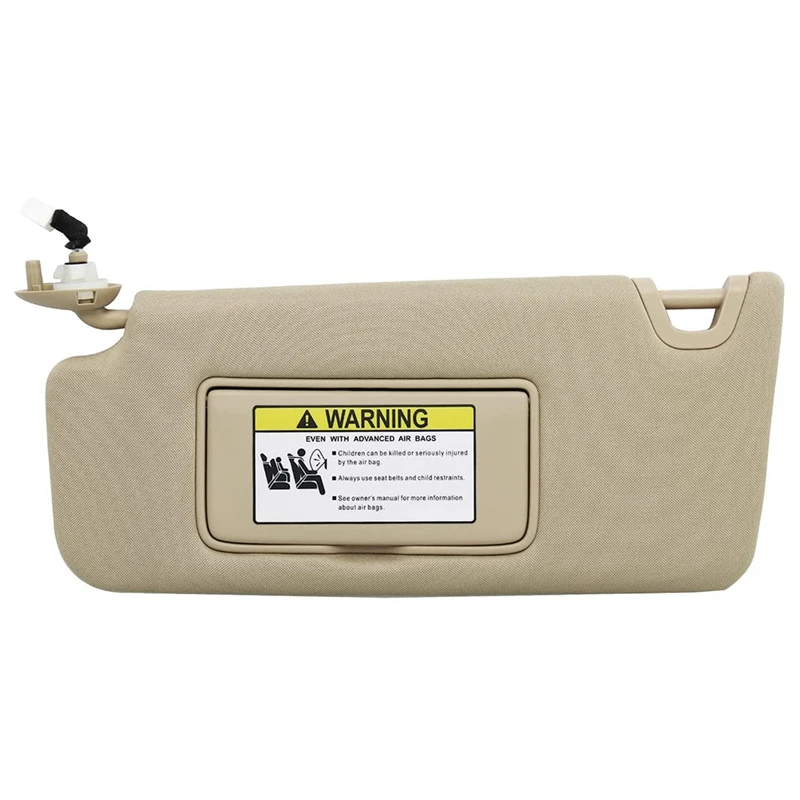 Left Driver Side Sun Visor Beige For Honda Accord Sedan Coupe Crosstour