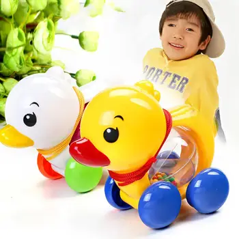

Kuulee String Pull Duckling Baby Toddler Toy Car 0-2 Years Old Pull Car Random Color Plastics Play with your family's accompany