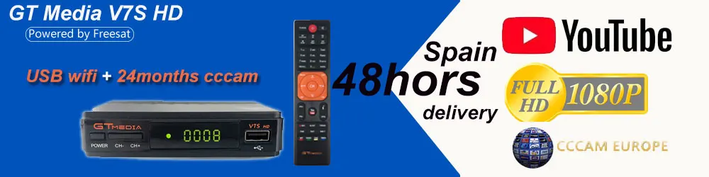 GTMedia V9 супер Full HD спутниковый ресивер с 1 год Европа Испания Германия Cccam Full HD H.265 декодер ТВ коробка V9 супер