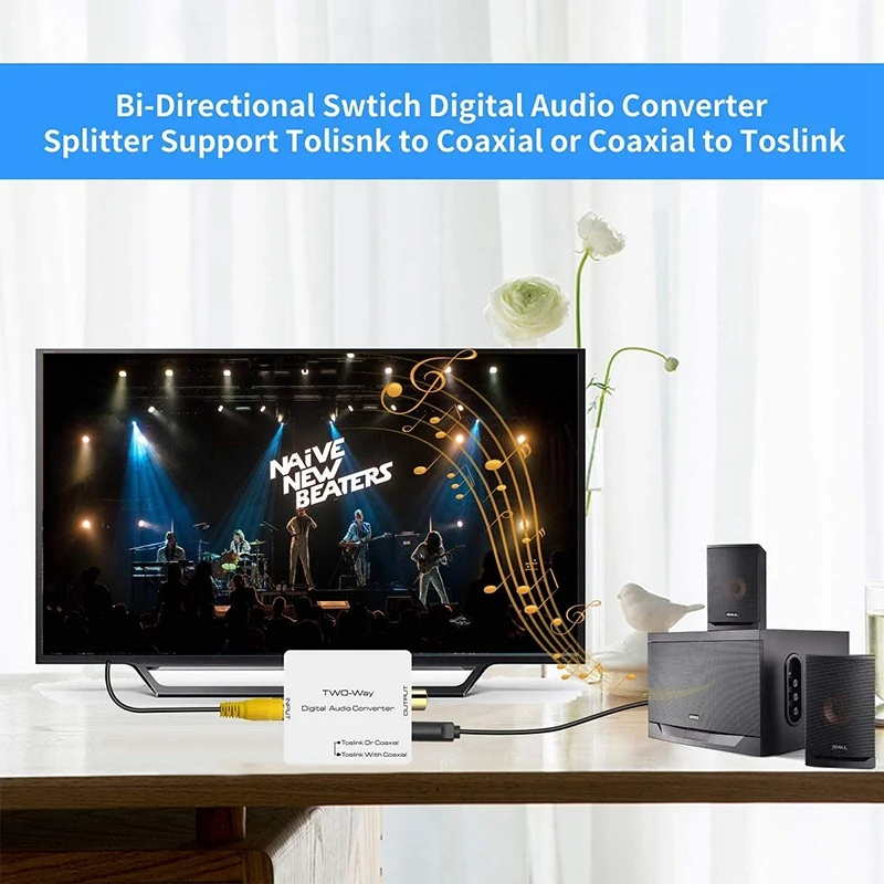 Оптический к Coax двунаправленный SPDIF Toslink коаксиальному Swtich цифровой o конвертер