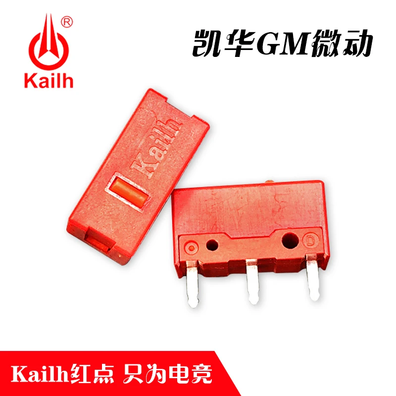 Kailh gm Switch 60m Vida Gaming Mouse Micro Interruptor Botão Vermelho Ponto Adequado para Logitech G403 G900 G903 G304 305 Sensei Dez Peças