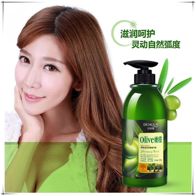 Bioaqua Olive moisturizing protection volume elastin curl hair fleeciness modelling