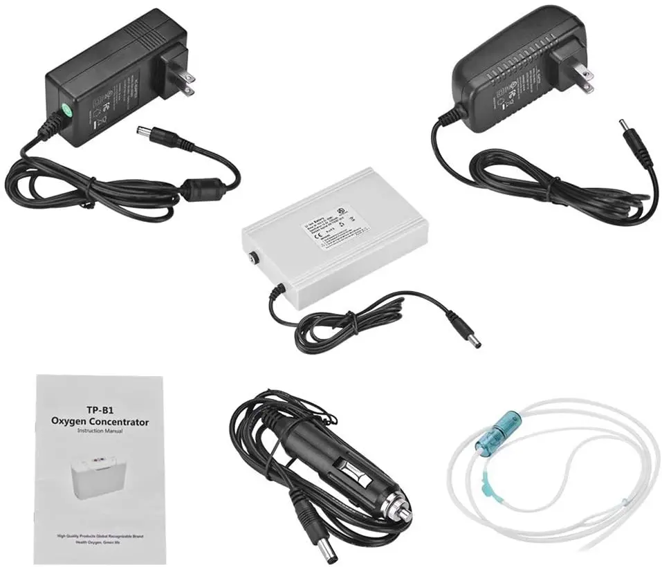 Portable Oxygen Concentrator Machine Battery Oxygen Generator Bag Rechargeable Battery Car Charger