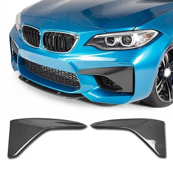 

Brand New Real Carbon Add-on Type Front Bumper Splitters Vent for BMW F87 M2 Fender Trim MP Style Canards 2016-2018