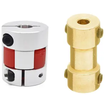 

5mm to 10mm Elastic Shaft Coupling 30mm Length 25mm Diameter with 3.17mm to 3.17mm Motor Shaft Coupling