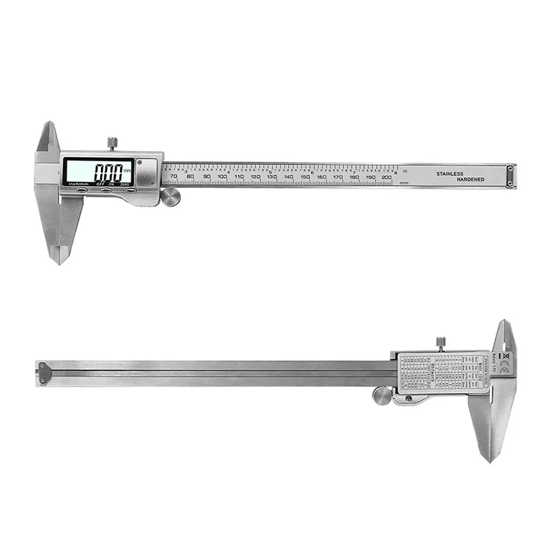 C 0-200mm 150/200 мм Цифровой штангенциркуль Vernier цифровой калибратор из нержавеющей стали электронный измерительный прибор микрометр глубинные измерительные инструменты - Цвет: C 0-200mm