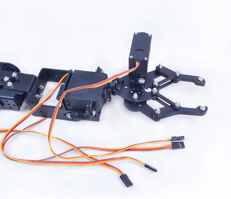 

Hot Alloy 4DOF Manipulator Robot Arm Gripper Holder Claw 4 Axis Rotating Mechanical Grab w/4PCs 7KG Servo For RC Car Toy DIY