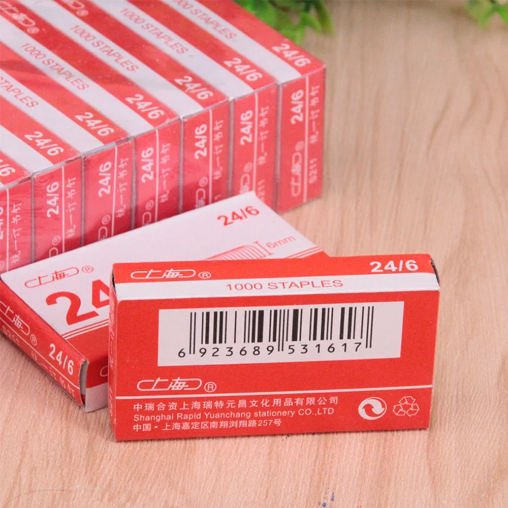 Staple Nails Set Staples Standard 1/4 Inch Length 24/6 Jam Free Chisel Point Design 1 Boxes Of 1,000 Fits Standard Staplers