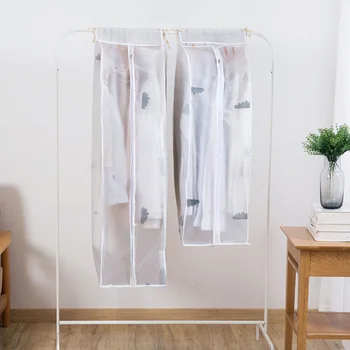 

Garment Dress Clothes Suit Coat Dust Cover Dustproof Cloth Bag Transparent Wardrobe Hanging Bag Household Gadgets tool