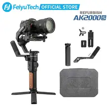 Feiyutech ak2000s dslr estabilizador de câmera profissional vídeo handheld cardan mirrorless 2.2 kg carga útil apto para sony canon usado