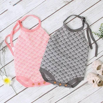 

Baby Knitted Clothes Newborn Baby Girls Romper Sleeveless Mermaid Infant Jumpsuit For Girls Boys Overalls Clothes