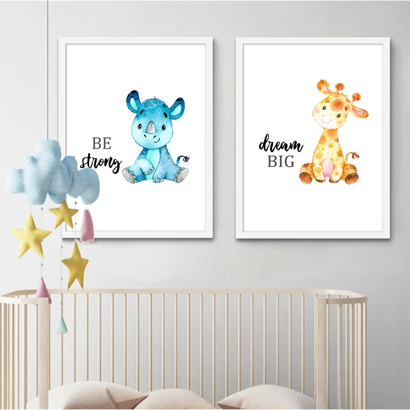 Baby Animals Poster Baby Room Art Decor