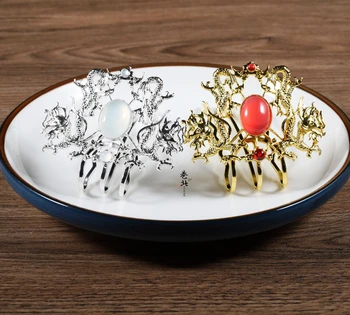 

Ancient style Female Jewelry Hanfu accessories Kanzashi Headdress Step shake Hair crown Classical Headpiece Top crown Cosplay