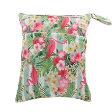 OhBabyKa дорожные Влажные Сумки Детские водонепроницаемые тканевые подгузники в полоску Многоразовые детские подгузники влажные сухие сумки Влажные Сумки