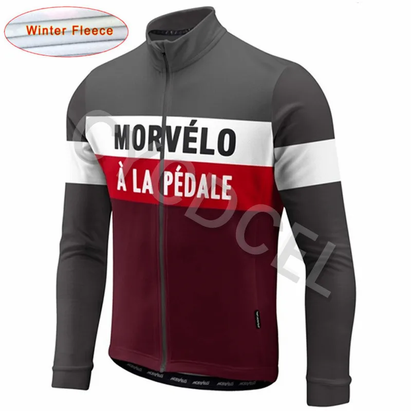 Pro Team Morvelo Зимняя Теплая Флисовая велосипедная футболка с длинными рукавами Ropa Ciclismo MTB велосипедный спортивный велосипед одежда
