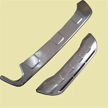 

Auto parts Front+Rear bumper cover trim Anti-Slip Stainless Steel Cover For Mitsubishi ASX 2013 2014 2015 Car styling 2PCS