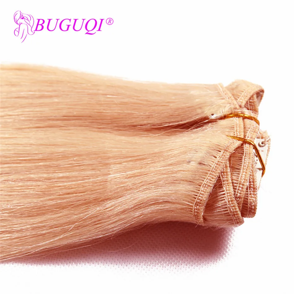 BUGUQI Hair Clip In Human Hair Extensions Peruvian #22 Remy 16- 26 Inch 100g Machine Made Clip Human Hair Extensions
