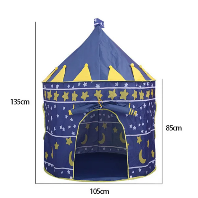 Play Tent Portable Foldable Tipi Prince Folding Tent Children Boy Cubby Play House Kids Gifts Outdoor Toy Tents Castle 3