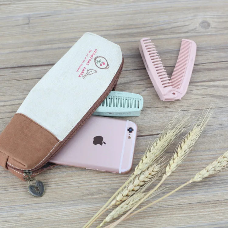 P438 Natural Wheat Composite Material Comb Wheat Folding Dense Comb Dual Purpose Comb Lightweight Portable Hairdressing Comb