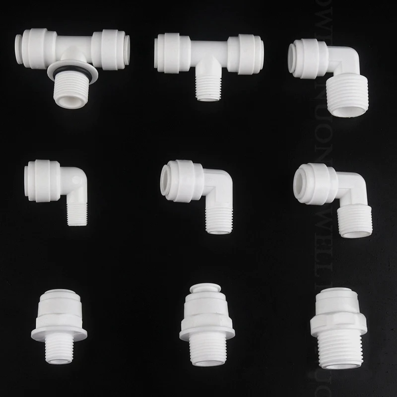 PE Quick Connect Fittings with Valve Purifiers Irrigation Tube Fittings 