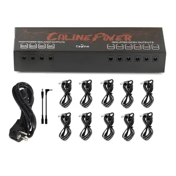 

Caline CP-08 Isolated Power Supply 10 Isolated Outlets 110V-230V to 9V/12V/18V Guitar Pedal Effect Power Guitar Accessories