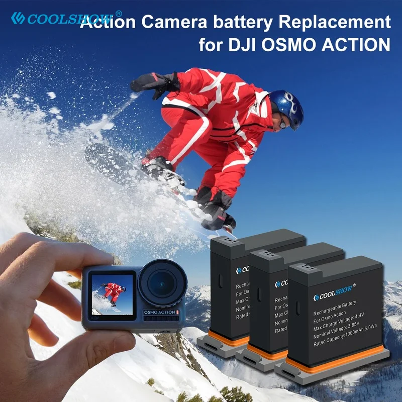 Actionkamera 360° 4K med Laddare och Batterier