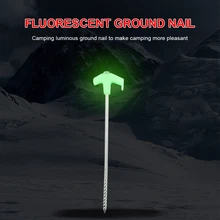 

5Pcs Tent Stakes Heavy Duty Glow In The Dark Ground Screw Pegs Luminous Fixed Pegs Nail For Awning Outdoor Camping Accessories