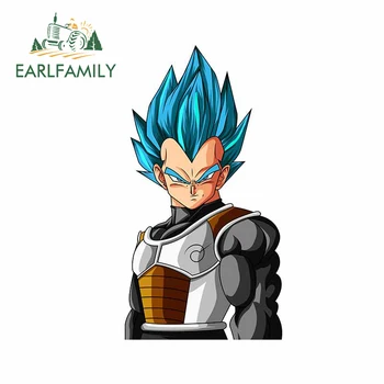 

EARLFAMILY 13cm x 6.9cm For Vegeta Super Saiyan Personality Car Sticker Refrigerator Decal Car Accessories Custom Printing