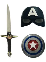 Капитан Америка голосовой флэш щит меч для Капитана Америка костюм держать героя в безопасности как подарок для детей с светодиодная