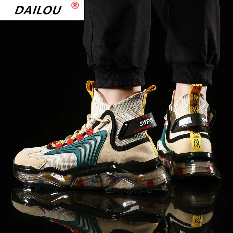 Air Sole Running Shoes for Men Comfortable Brand new Sneaker Size 39-46 Lace-up Outdoor Mesh Fitness Jogging Sport shoes for Men