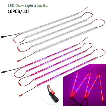 

LED Grow Light Full Spectrum 12V Grow Light Strip 5050 LED Phyto Lamp For Plants Flower Greenhouse Hydroponic Growing 0.5M 10pcs