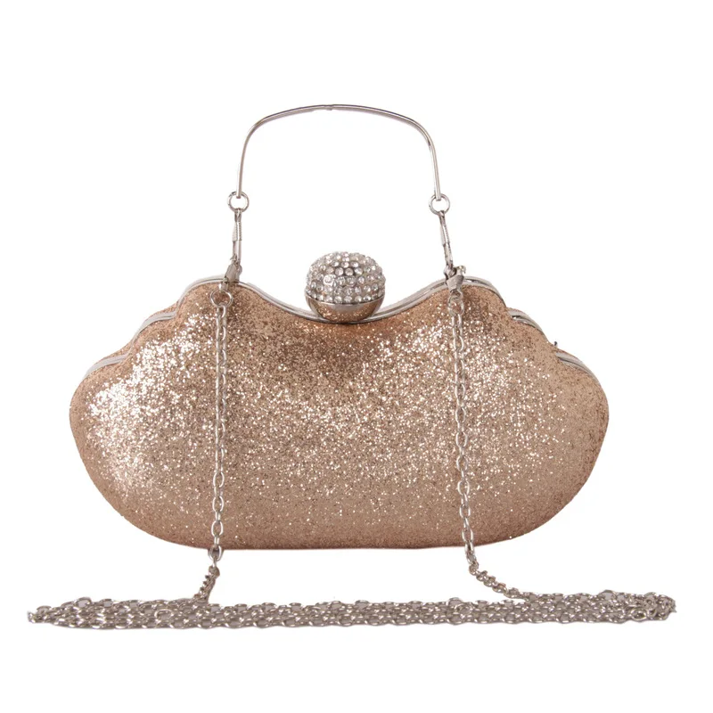 

Fashion Small Sequin Glitter Powder Evening Bag Leather Diamond Set Banquet Bride Carrying Evening Dress Lady Bag