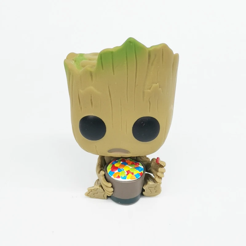 Funko pop Marvel guardiers галактики деревоподобный гуманоид Грут 264 едят конфеты Bobble голова 10 см фигурка игрушки